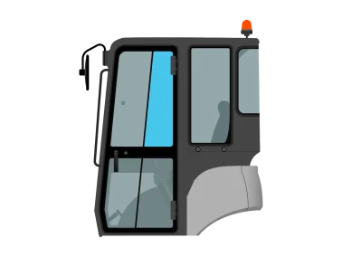 Türscheibe links hinten oben