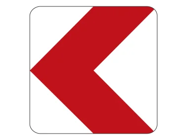 VZ 625-10 Richtungstafel in Kurven, linksweisend