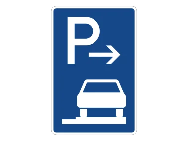 Verkehrszeichen VZ 315-67 Parken auf Gehwegen Ende
