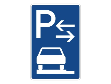 Verkehrszeichen VZ 315-63 Parken auf Gehwegen Mitte