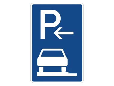 Verkehrszeichen VZ 315-61 Parken auf Gehwegen Anfang