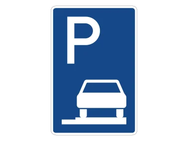 Verkehrszeichen VZ 315-62 Parken auf Gehwegen Ende
