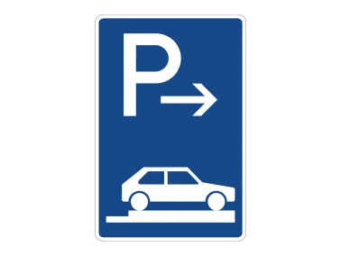 VZ 315-87 Parken auf Gehwegen Ende