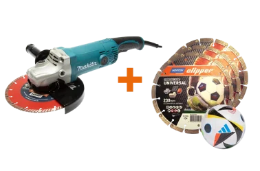 Aktion Makita Winkelschleifer GA9050R mit Norton Diamantscheiben-Fußball-Set