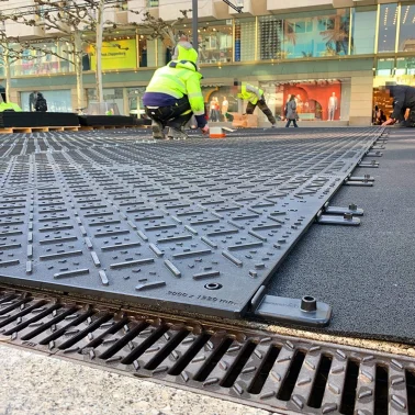 4-fach Kunststoff-Verbinder für HKL Fahrplatten, ab 20 mm (Feste Böden)