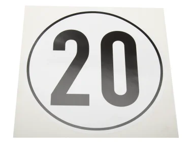 Geschwindigkeitsschild / Aufkleber 20km/h