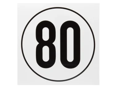 Geschwindigkeitsschild / Aufkleber 80km/h