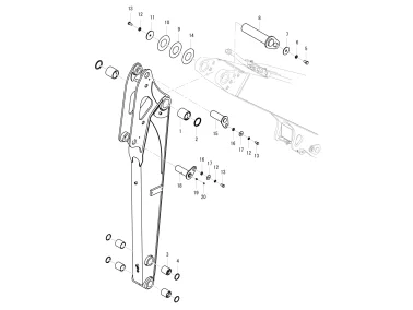 Yanmar Bolzen Buchsen Kit - Löffelstiel