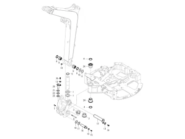 Yanmar Bolzen Buchsen Kit - Auslegerbock