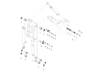 Yanmar Bolzen Buchsen Kit - Löffelstiel