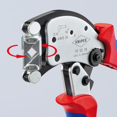 KNIPEX Crimpzange Twistor®16 Nr. 97 53 18 für Aderendhülsen, 200mm