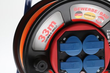 Kabeltrommel RUBBER-Line, H07BQ-F 3G2,5 - 33 m "Bau die Welt besser" Edition