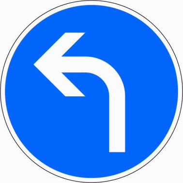 Verkehrszeichen VZ 209-10 Vorgeschriebene Fahrtrichtung links