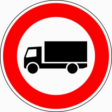Verkehrszeichen VZ 253 Verbot für Kraftfahrzeuge über 3,5 t