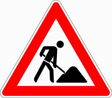 Verkehrszeichen VZ 123 Arbeitsstelle