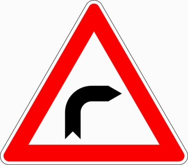 Verkehrszeichen VZ 103-20 Kurve rechts