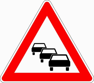 Verkehrszeichen VZ 124 Stau