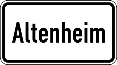 Verkehrszeichen VZ 1012-52 Altenheim