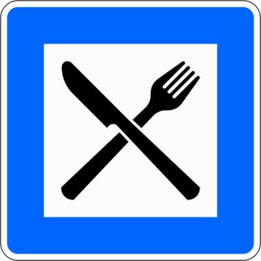 Verkehrszeichen VZ 365-56 Autobahngasthaus