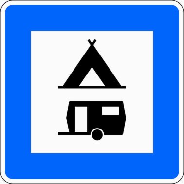 Verkehrszeichen VZ 365-60 Zelt- und Wohnwagenplatz