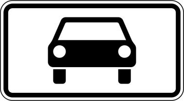Verkehrszeichen VZ 1010-50 Kraftwagen und sonstige mehrspurige Fahrzeuge