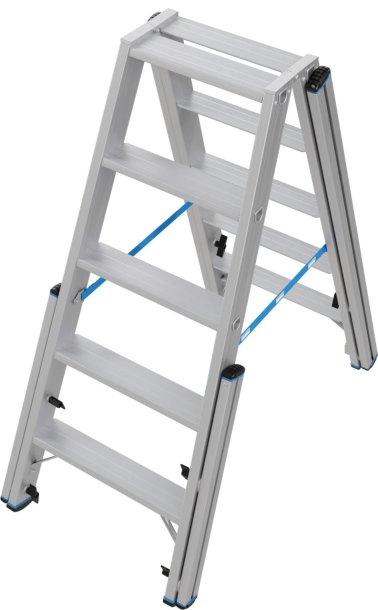 KRAUSE Teleskop-Stufen-Doppelleiter Stabilo