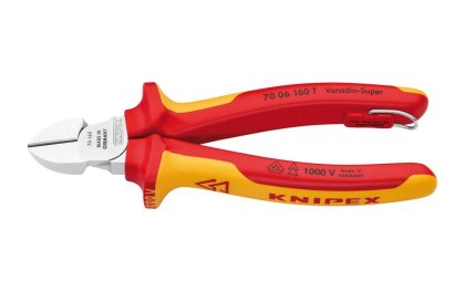 KNIPEX VDE-Seitenschneider Nr. 70 06 160 T, mit Befestigungsöse, 160mm