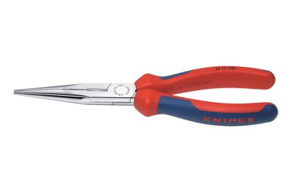 KNIPEX Flachrundzange (Storchschnabelzange) Nr. 26 15 200, gerade, verchromt, 200mm