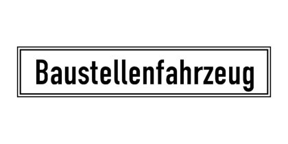 Magnetfolie Baustellenfahrzeug