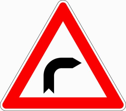 Verkehrszeichen VZ 103-20 Kurve rechts