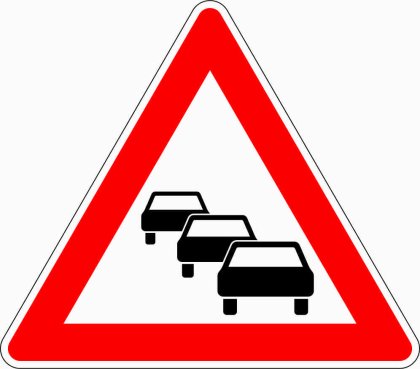 Verkehrszeichen VZ 124 Stau