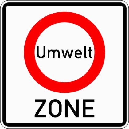 VZ 270.1 Beginn einer Verkehrsverbotszonezur Verminderung schädlicher Luftverunreinigungen in einer Zone