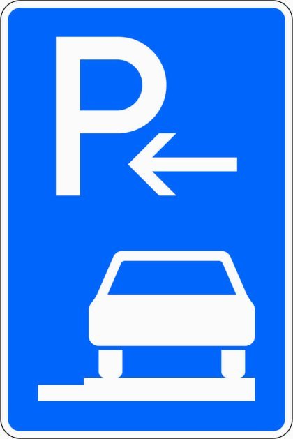 Verkehrszeichen VZ 315-66 Parken auf Gehwegen Anfang