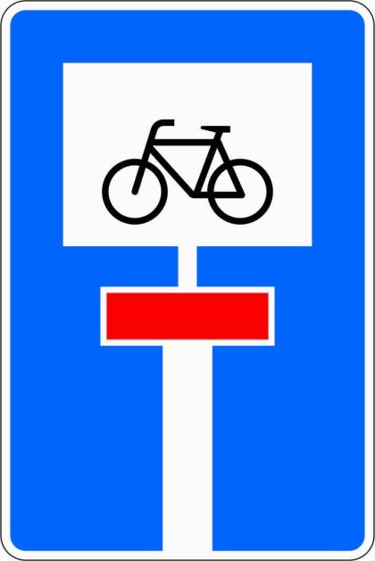 Verkehrszeichen VZ 357-52 Für Radverkehr durchlässige Sackgasse