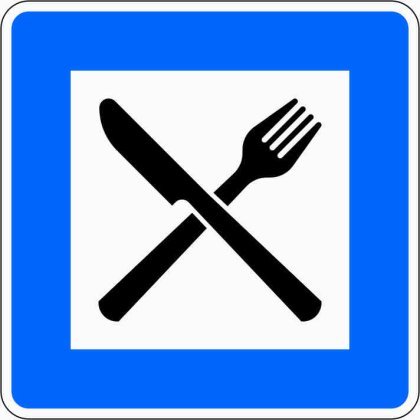 Verkehrszeichen VZ 365-56 Autobahngasthaus