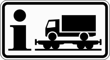 Verkehrszeichen VZ 1010-14 Information Rollende Landstraße