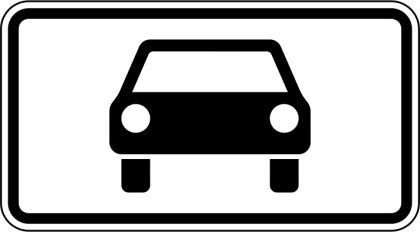 Verkehrszeichen VZ 1010-50 Kraftwagen und sonstige mehrspurige Fahrzeuge