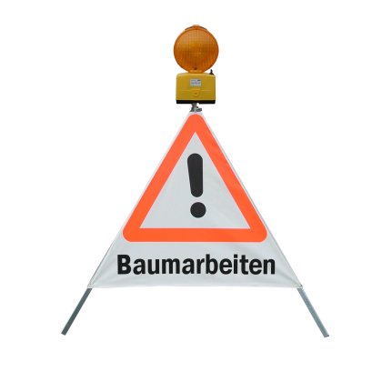 Nissen Faltsignal Komplett-Set TrioSign 70 VZ 101 „Baumarbeiten“