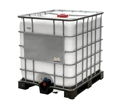 IBC Container, weiß, Kunststoffpalette, gebraucht gereinigt, 150/50, ohne UN