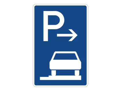 Verkehrszeichen VZ 315-67 Parken auf Gehwegen Ende