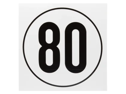 Geschwindigkeitsschild / Aufkleber 80km/h