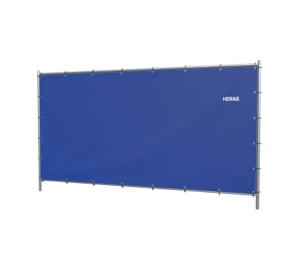 HERAS Bauzaunplane, blau, 3,75 x 1,75 m