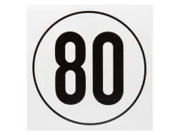 Geschwindigkeitsschild / Aufkleber 80km/h