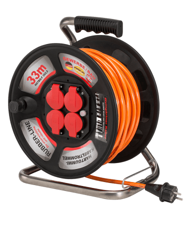 EMOS P19220 Profi Kabeltrommel mit extra beständigem Kabel, IP44 für
