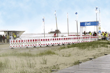 Nissen Mobile Kunststoff-Absperrschranke