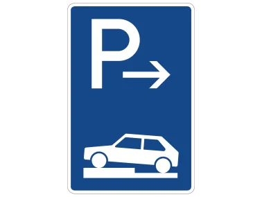 VZ 315-72 Parken auf Gehwegen Ende