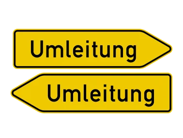 VZ 454-40 Umleitungswegweiser, doppelseitig