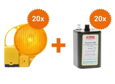 Nissen Warnleuchten-Set, 20x Bakolight, 20x Trockenbatterie