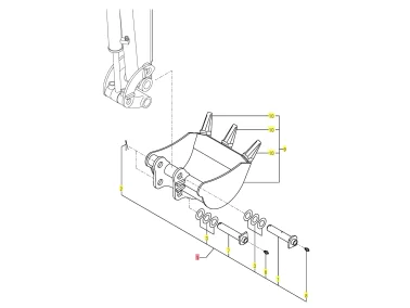 Yanmar Bolzen Buchsen Kit - Löffel