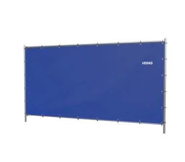 HERAS Bauzaunplane, blau, 3,75 x 1,75 m